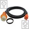 Ac Works SOOW Locking Extension Cord, 10 AWG, Indoor/Outdoor, 10/4, 1 Outlets, CS6364, Black, Rubber, 25 ft TEL1430-025 - alternate 2
